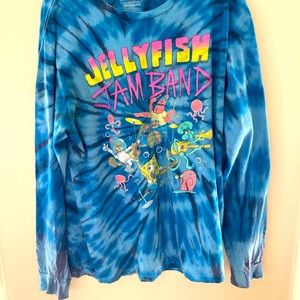 Spongebob SquarePants Jellyfish Jam Band Long Sleeve T shirt size Large